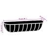 Wall Troughs with Coco Liners - 2 pcs Black Steel Planters