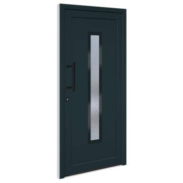 Front Door Anthracite 98x208 cm PVC - Secure & Stylish Entry