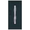 Front Door Anthracite 98x208 cm PVC - Secure & Stylish Entry