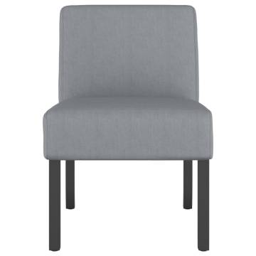 Light Grey Fabric Slipper Chair - Comfortable & Stylish