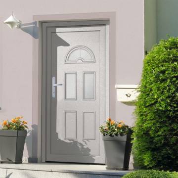 Front Door White PVC 98x208 cm - Elegant & Secure Design