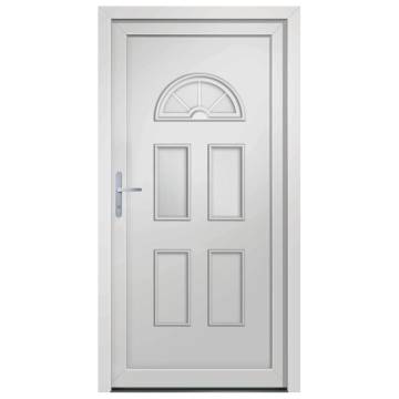 Front Door White PVC 98x208 cm - Elegant & Secure Design