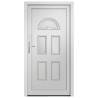 Front Door White PVC 98x208 cm - Elegant & Secure Design