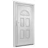 Front Door White PVC 98x208 cm - Elegant & Secure Design