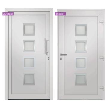 Front Door White 98x208 cm - Stylish & Secure Entry