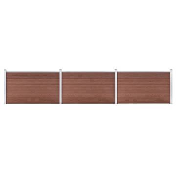 Garden Fence WPC 526x106 cm Brown - Durable and Stylish