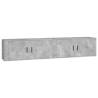 Wall-mounted TV Cabinets 2 pcs Concrete Grey - Stylish Storage