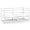 Garden Corner Sofas 2 pcs White Solid Wood Pine Colour white Quantity in Package 1 Model corner sofa (2 pcs) Number of 