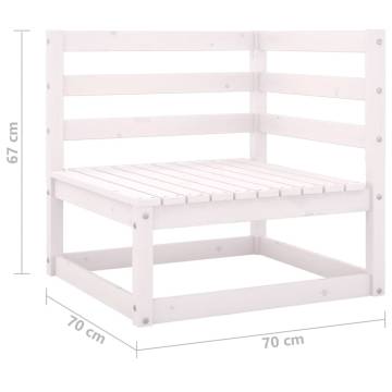 Garden Corner Sofas - Stylish White Solid Pine Set