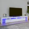 TV Cabinet with LED Lights White 260x36.5x40 cm Colour white Quantity in Package 1 Width 260 cm 