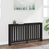 Radiator Cover Black - Solid Pine Wood 153x19x84 cm