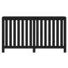 Radiator Cover Black - Solid Pine Wood 153x19x84 cm