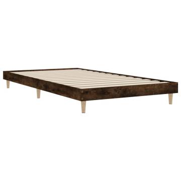 Smoked Oak Bed Frame 90x190 cm - Durable and Stylish