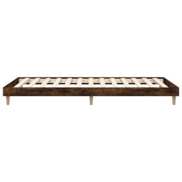 Smoked Oak Bed Frame 90x190 cm - Durable and Stylish