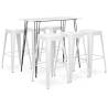 7 Piece Bar Set White Colour white Number of 6 