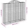 Arched Gabion Baskets - 25 pcs Galvanised Iron | Hipomarket