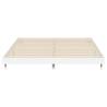 High Gloss White Bed Frame 150x200 cm | King Size | Hipomarket