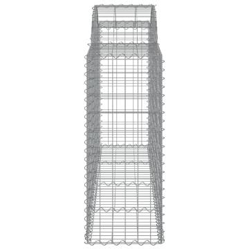 Arched Gabion Baskets 15 pcs - Durable Galvanised Iron