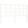 Bed Frame with Headboard White 160x200 cm Solid Wood | HipoMarket