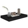 Stylish Black Floating Wall Shelf - 40x23x3.8 cm MDF