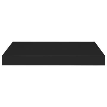 Stylish Black Floating Wall Shelf - 40x23x3.8 cm MDF