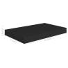 Stylish Black Floating Wall Shelf - 40x23x3.8 cm MDF