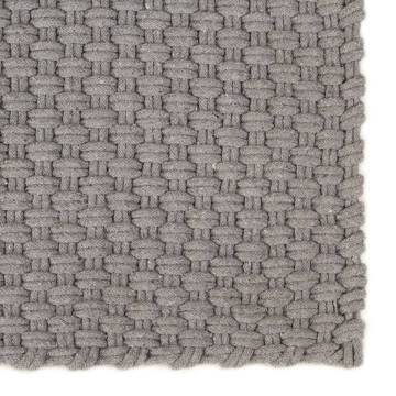 Rectangular Grey Cotton Rug 120x180 cm - HipoMarket