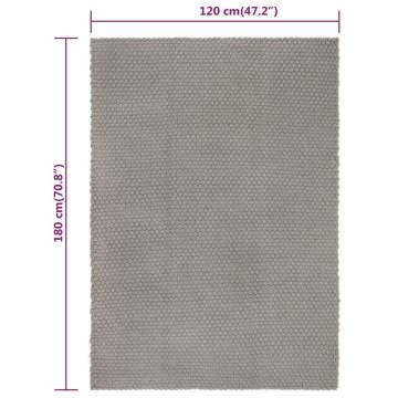 Rectangular Grey Cotton Rug 120x180 cm - HipoMarket