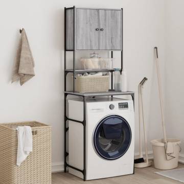 Washing Machine Cabinet Grey Sonoma - 68x48.5x194 cm