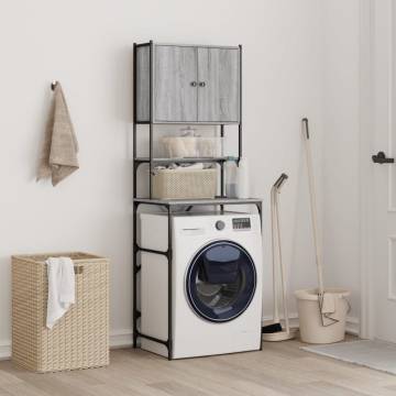 Washing Machine Cabinet Grey Sonoma - 68x48.5x194 cm