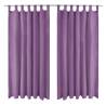 Micro-Satin Curtains 2 pcs with Loops 140x245 cm Lilac Colour lilac Size 245 cm Quantity in Package 2 