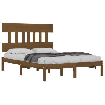 Bed Frame Honey Brown Solid Wood 120x200 cm - Stylish & Sturdy