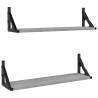 Wall Shelves 2 pcs Grey Sonoma - Stylish & Practical Storage