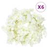 Artificial Flower Garlands 6 pcs White 180 cm Colour white 