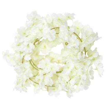 Artificial Flower Garlands 6 pcs White 180 cm - Hipomarket UK