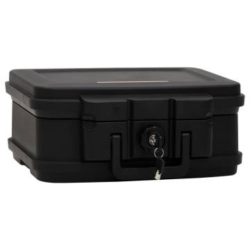 Safe Box Black 38x32.5x16.5 cm - Fireproof & Waterproof Security