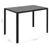 7 Piece Black and White Dining Table Set - Modern Design