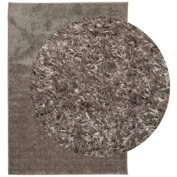 Rug ISTAN High Pile Shiny Look Grey 160x230 cm - Hipomarket