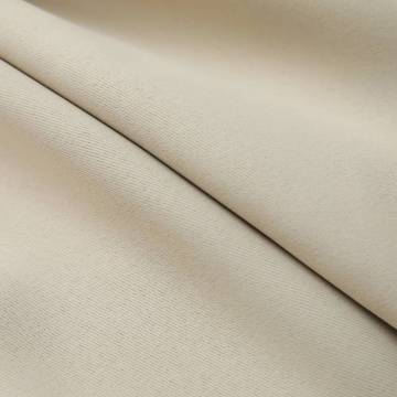 Elegant Beige Blackout Curtains with Hooks - 140x175 cm