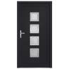 Durable Anthracite Front Door 88x200 cm PVC - Hipomarket UK