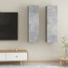 TV Cabinets 2 pcs Concrete Grey 30.5x30x110 cm Engineered Wood Colour concrete grey Quantity in Package 2 Height 110 cm 