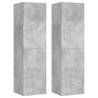 Stylish Concrete Grey TV Cabinets - 2 pcs Set | hipoMarket