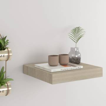 Stylish Floating Wall Shelf Oak - 23x23.5 cm | HipoMarket