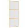 Sliding Door Gold 90x205 cm - Frosted ESG Glass & Aluminium