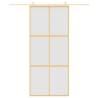 Sliding Door Gold 90x205 cm - Frosted ESG Glass & Aluminium