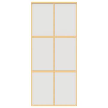 Sliding Door Gold 90x205 cm - Frosted ESG Glass & Aluminium