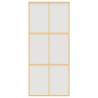 Sliding Door Gold 90x205 cm - Frosted ESG Glass & Aluminium