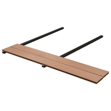 WPC Decking Boards 10 m² with Accessories - Brown Durable Decking