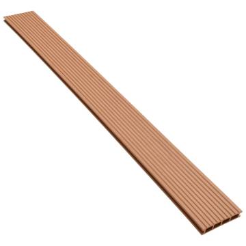 WPC Decking Boards 10 m² with Accessories - Brown Durable Decking