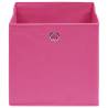 10 pcs Pink Non-woven Fabric Storage Boxes - Stylish & Foldable